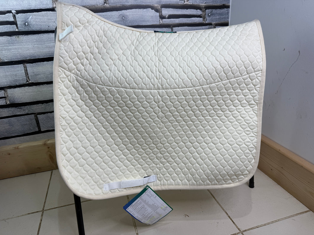 Nuumed Half Wool Lined Dressage Saddlecloth - Ivory/Cream - L