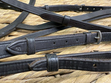 Load image into Gallery viewer, S/H Padded Headpiece Cavesson Snaffle Bridle -Full- Brown