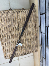 Load image into Gallery viewer, 26”/66cm English Made Short BS Legal Jumping Whip/Cushioned Bat - Brown/Black