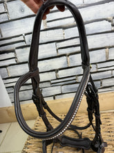 Load image into Gallery viewer, S/H Rhinegold Anatomic Padded Flash Bridle - Brown - Cob