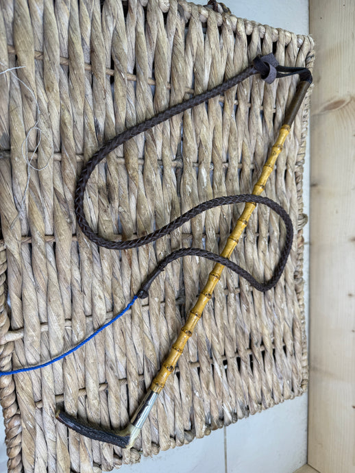 Vintage Childs Delicate Hunt Whip with Thong - Bamboo