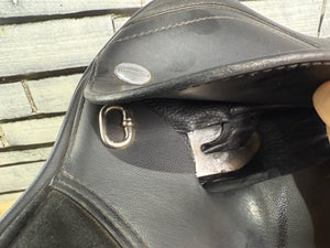 16 1/2” XW/Changeable Gullet Thorowgood Compact GP Saddle - Black