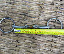 Load image into Gallery viewer, S/H 6”/15cm Grey Curved Bar Snaffle Bit &amp; Copper Roller Centre