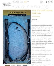 Load image into Gallery viewer, S/H Salute Equestrian FEI Legal Leather Neck Strap - Black