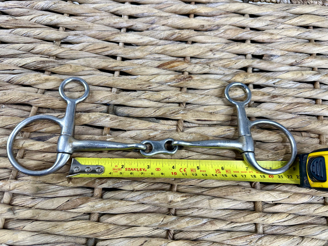 S/H 6 1/2” French Link Hanging Snaffle/Baucher Bit