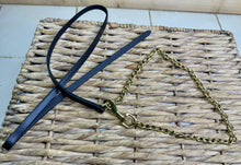 Load image into Gallery viewer, NEW Leather 1/2” In-hand Showing Lead &amp; Brass Chain - Brown