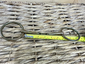 S/H 5 1/2” Gold Mouth French Link Loose Ring Snaffle Bit