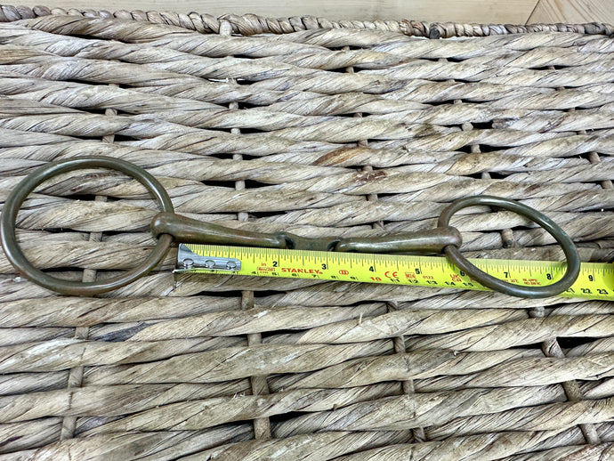 S/H 5 1/2” Gold Mouth French Link Loose Ring Snaffle Bit