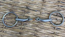 Load image into Gallery viewer, S/H 6”/15cm Grey Curved Bar Snaffle Bit &amp; Copper Roller Centre
