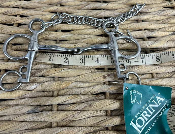 NEW 4 1/2” Lorina Jointed Pelham Bit With Curb Chain
