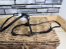 Load image into Gallery viewer, S/H Mexican Grackle Noseband -Black/White Stitching- Full