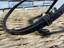 Load image into Gallery viewer, S/H Mexican Grackle Noseband -Black/White Stitching- Full
