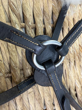 Load image into Gallery viewer, S/H Mexican Grackle Noseband -Black/White Stitching- Full