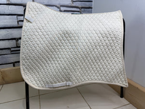 S/H Nuumed Fishtail Dressage Saddlecloth - Cream - L