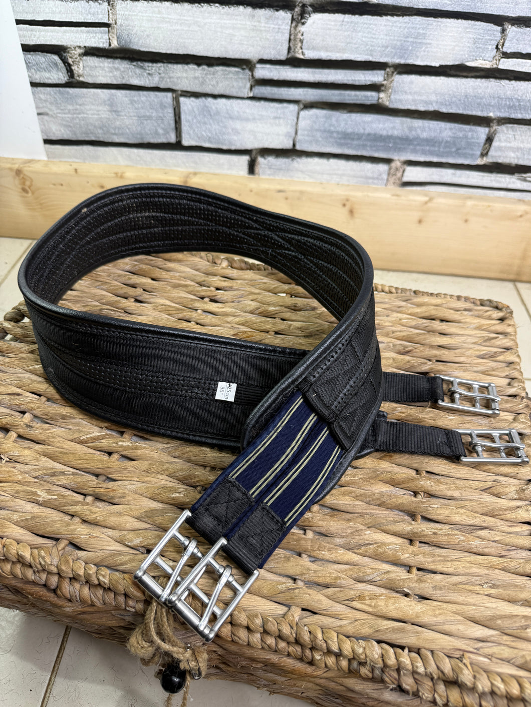 S/H 50” Waffle Elasticated Atherstone Girth - Black