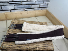 Load image into Gallery viewer, S/H 54” Shires Elastic Fluffy Girth - Brown