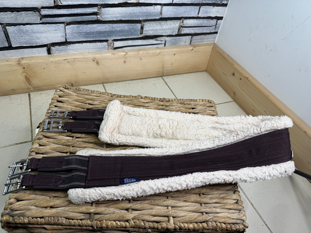 S/H 54” Shires Elastic Fluffy Girth - Brown