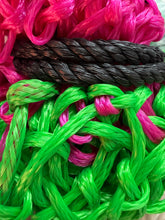 Load image into Gallery viewer, Haylage Hay Net - Large 42” Long  - 2” Holes - Purple/Lime/Pink/Orange/Black - Hayledge