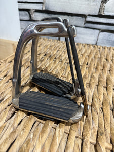 S/H 4 1/2” Peacock Safety Stirrup Irons