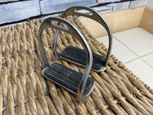 Load image into Gallery viewer, S/H 4 3/4” Bent Leg Safety Stirrup Irons