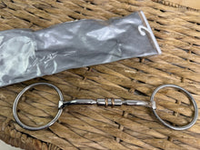 Load image into Gallery viewer, 5 1/4” Curved Barrel Mouth Loose Ring Snaffle with Roller