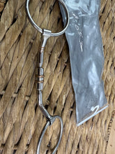 Load image into Gallery viewer, 5 1/4” Curved Barrel Mouth Loose Ring Snaffle with Roller
