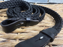 Load image into Gallery viewer, S/H Plaited Web Games Reins - Black - Pony