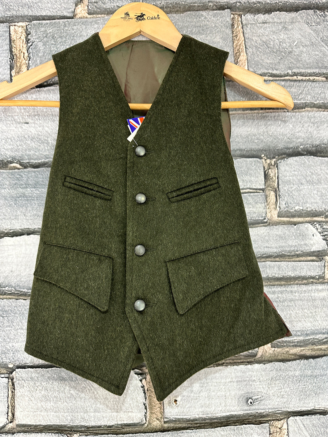 Child’s size 28 Rainsport Penine Wool Waistcoat - Green