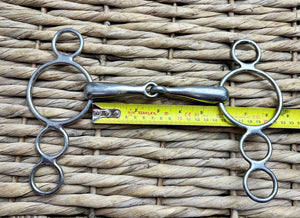 S/H 5 1/2” Hollow Mouth Continental/3-Ring Gag Bit