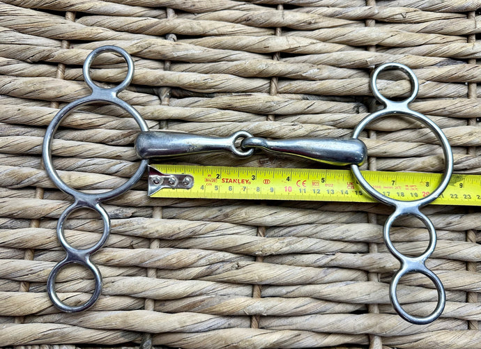 S/H 5 1/2” Hollow Mouth Continental/3-Ring Gag Bit
