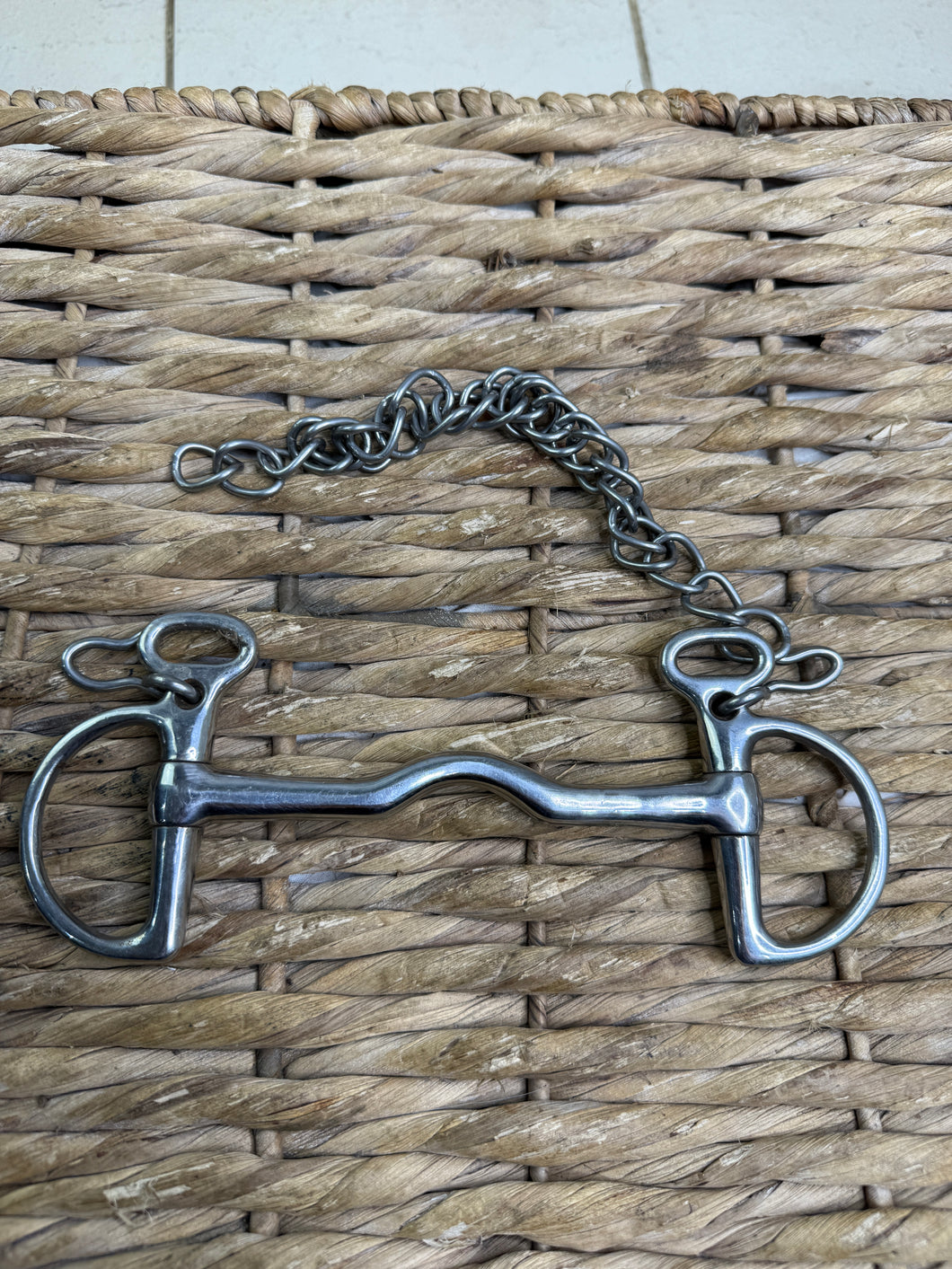 S/H 5 1/2” Port Mouth Kimblewick Bit with Curb Chain