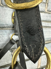 Load image into Gallery viewer, S/H Black English Leather Padded Headcollar  - Pony