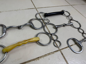 S/H Job Lot of Five X 4 1/2” Bits - Gags & Snaffles