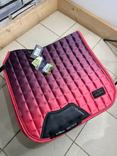 Load image into Gallery viewer, Lemieux Spectrum Satin Dressage Square -S/M- Aubergine/Papaya