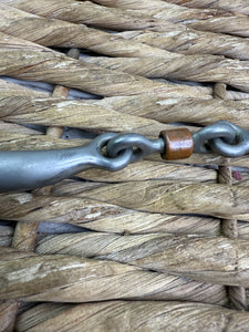S/H 6”/15cm Grey Curved Bar Snaffle Bit & Copper Roller Centre
