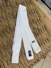 Load image into Gallery viewer, Equiline White Honeycomb Cotton Tie - Show Jumping