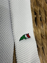 Load image into Gallery viewer, Equiline White Honeycomb Cotton Tie - Show Jumping