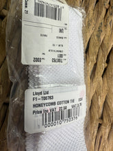 Load image into Gallery viewer, Equiline White Honeycomb Cotton Tie - Show Jumping