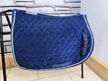 Load image into Gallery viewer, S/H Whittaker GP Velvet Saddlepad - Blue - L