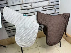 S/H Job Lot 2 x Nuumed Dressage Half Wool Numnah - Brown - Medium