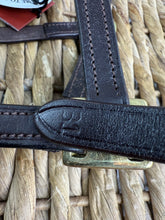 Load image into Gallery viewer, S/H Brown &amp; Brass Shires Leather Headcollar - Foal