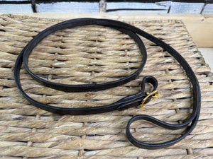 Leather Extra Long In-Hand Show 5/8” Lead Rein - Brown/Brass