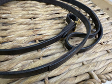 Load image into Gallery viewer, Leather Extra Long In-Hand Show 5/8” Lead Rein - Brown/Brass