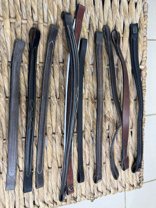 S/H Job Lot x 10 Mixed Leather Browbands - GFS, CTD etc