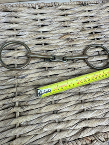 S/H 5 1/2” Gold Mouth French Link Loose Ring Snaffle Bit