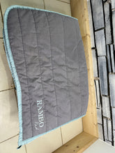 Load image into Gallery viewer, S/H Rambo Cotton Reversible Saddle Pad -Grey/Blue- Full