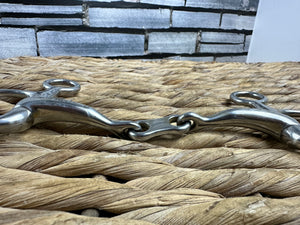 S/H 6” Korsteel JP Curve Mouth FrenchLink Hanging Cheek Snaffle