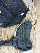Load image into Gallery viewer, S/H 2 x Full Size Fly Veils/Bonnets/Ears - Black/Grey
