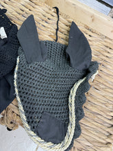Load image into Gallery viewer, S/H 2 x Full Size Fly Veils/Bonnets/Ears - Black/Grey