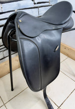 Load image into Gallery viewer, 17 1/2” Medium/Changeable Gullet Wintec Dressage Saddle - Black - Cair